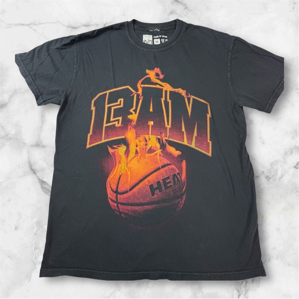 Vintage Miami Heat Bam Adebayo Mens Medium Court Culture Black 13 Shirt Tee